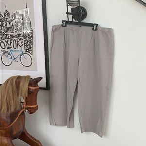 Grey viscose wide leg pants 3X